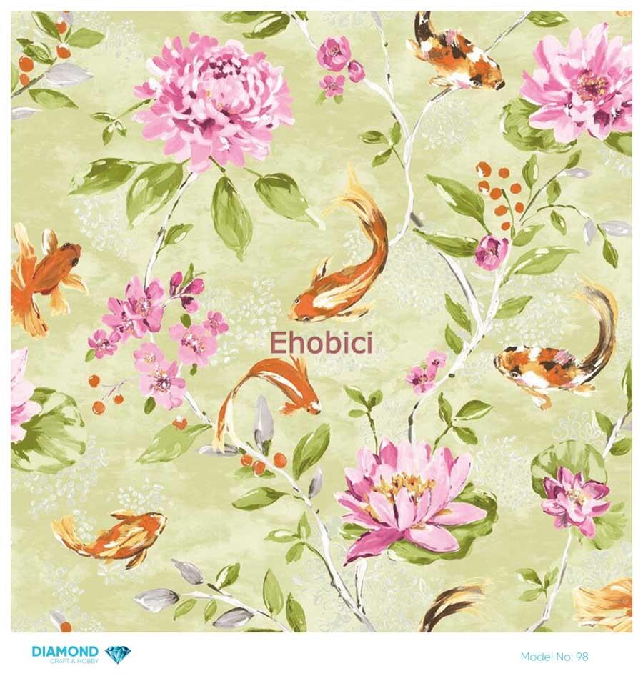 Diamond Pirinç Dekopaj Kağıdı - 098 - 30x30