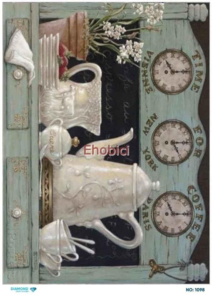 Diamond Pirinç Dekopaj Kağıdı - 1098