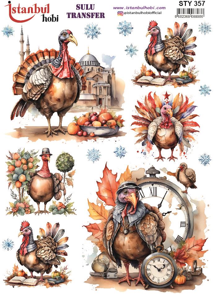 Yılbaşı Sulu Transfer 25x35cm STY357