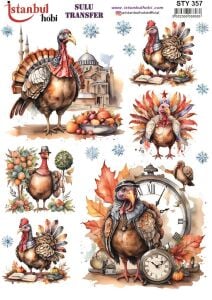 Yılbaşı Sulu Transfer 25x35cm STY357