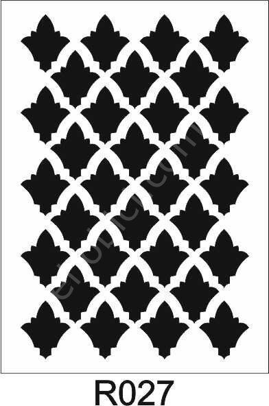 Ardışık Desen Stencil Şablon (21x30) R-027