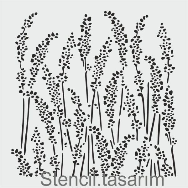 Çiçek Desen Stencil Şablon (25x25) F-153
