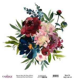 Sulu Boya Çiçek Pirinç Dekopaj Kağıdı - WFC-004