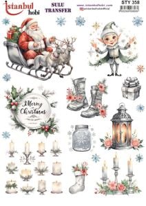 Yılbaşı Sulu Transfer 25x35cm STY358