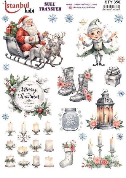 Yılbaşı Sulu Transfer 25x35cm STY358
