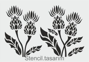 Çiçek Desen Stencil Şablon (21x30) F-154