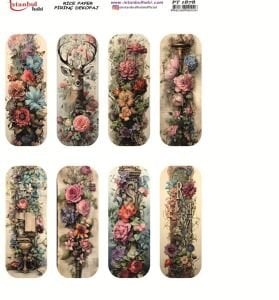 Pirinç Dekopaj Kağıdı 30x42cm PT-1878 Çiçekler