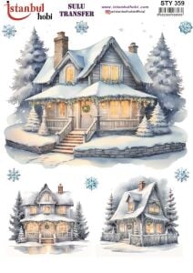 Yılbaşı Sulu Transfer 25x35cm STY359