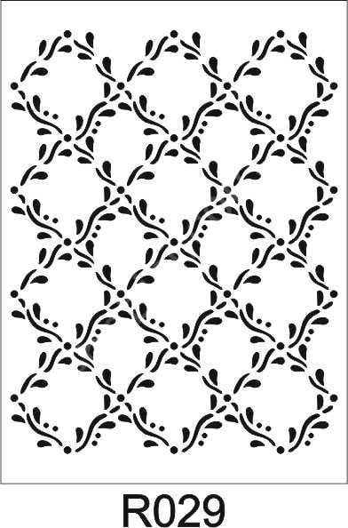 Ardışık Desen Stencil Şablon (21x30) R-029