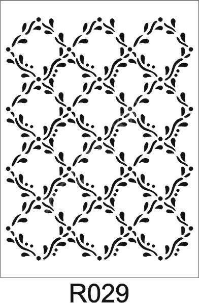 Ardışık Desen Stencil Şablon (21x30) R-029