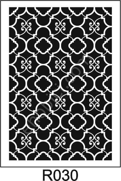 Ardışık Desen Stencil Şablon (21x30) R-030