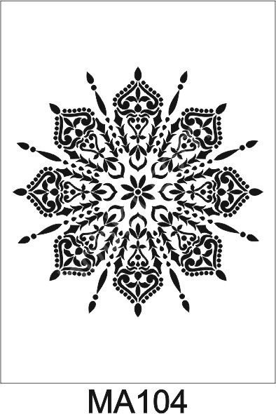 Mandala Duvar Dekor Stencil Şablon (40x40) MA-104