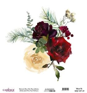 Sulu Boya Çiçek Pirinç Dekopaj Kağıdı - WFC-007