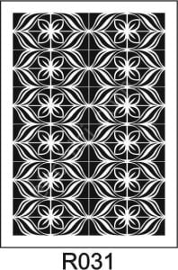 Ardışık Desen Stencil Şablon (21x30) R-031
