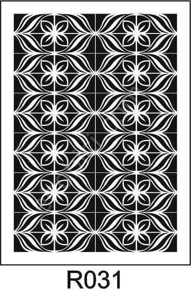 Ardışık Desen Stencil Şablon (21x30) R-031