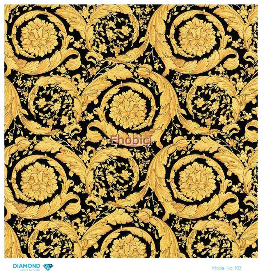 Diamond Pirinç Dekopaj Kağıdı - 103 - 30x30