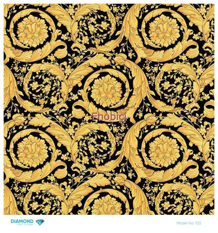 Diamond Pirinç Dekopaj Kağıdı - 103 - 30x30