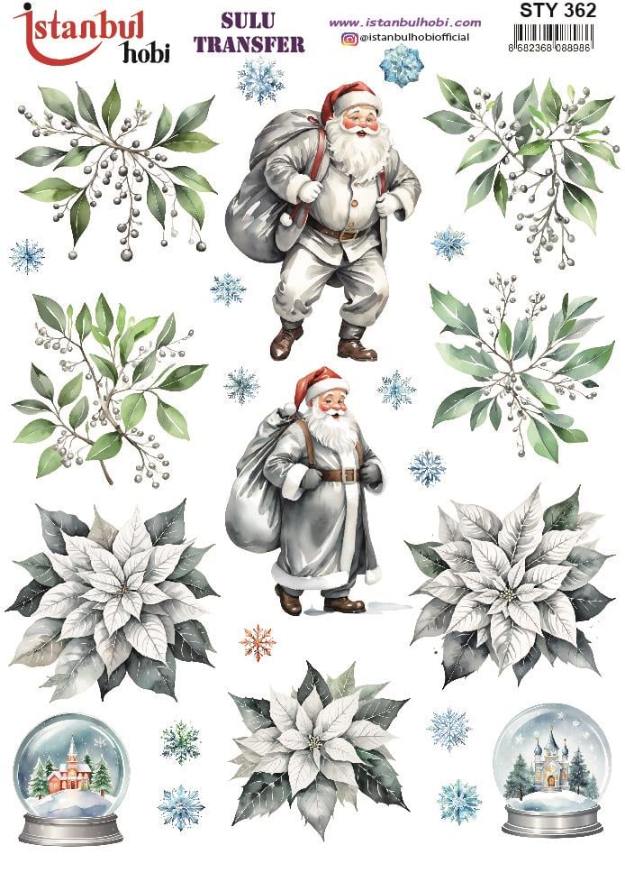 Yılbaşı Sulu Transfer 25x35cm STY362