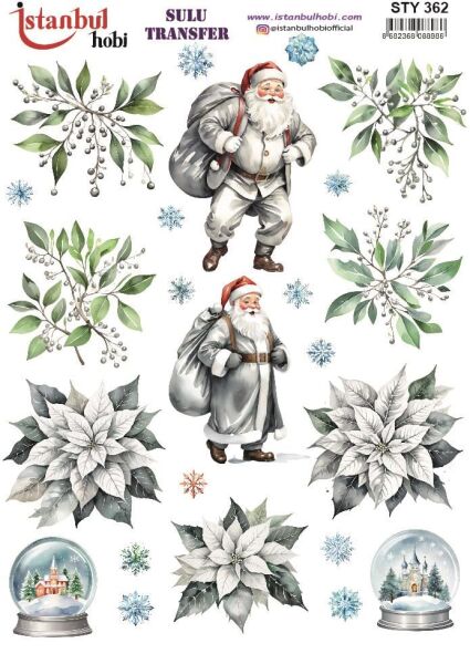 Yılbaşı Sulu Transfer 25x35cm STY362