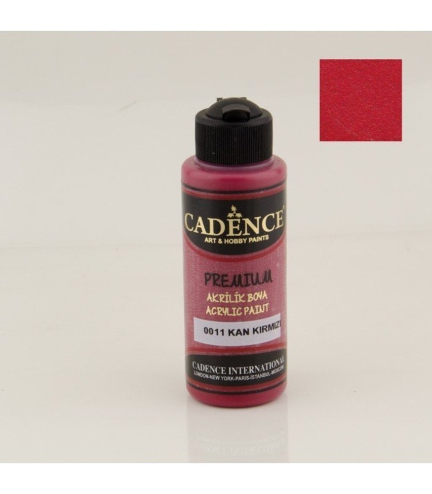 Cadence Akrilik Boya 0011 Kan Kırmızı Ahşap Boyası 120ML