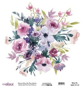 Sulu Boya Çiçek Pirinç Dekopaj Kağıdı - WFC-011