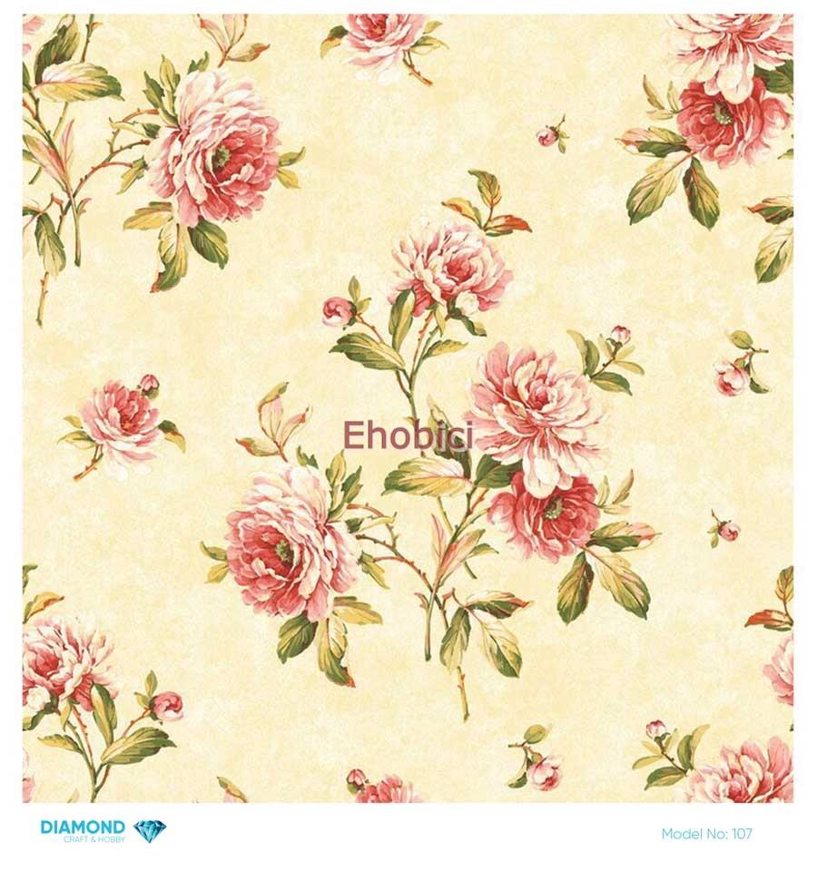 Diamond Pirinç Dekopaj Kağıdı - 107 - 30x30