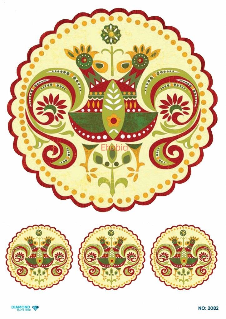 Diamond Pirinç Dekopaj Kağıdı - 2082