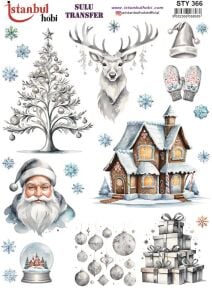 Yılbaşı Sulu Transfer 25x35cm STY366