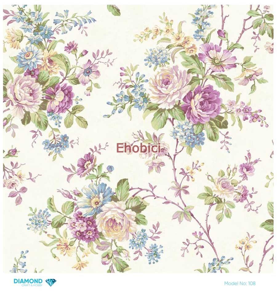 Diamond Pirinç Dekopaj Kağıdı - 108 - 30x30