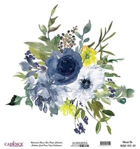 Sulu Boya Çiçek Pirinç Dekopaj Kağıdı - WFC-013