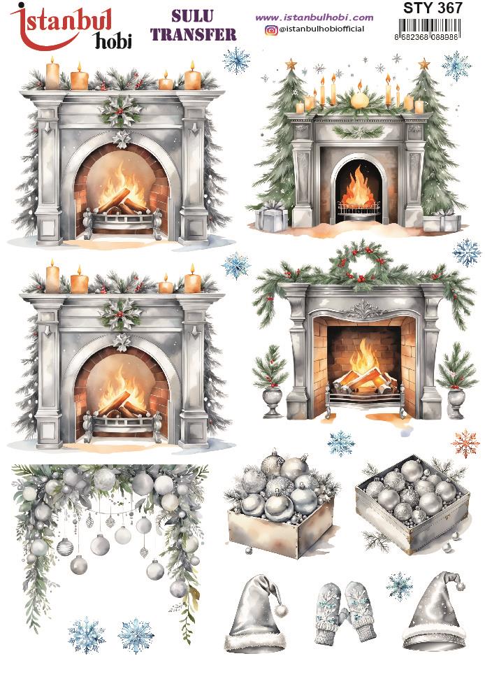 Yılbaşı Sulu Transfer 25x35cm STY367