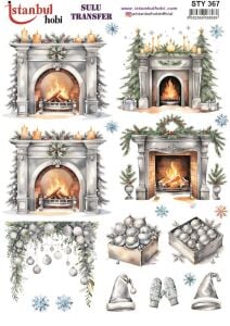 Yılbaşı Sulu Transfer 25x35cm STY367