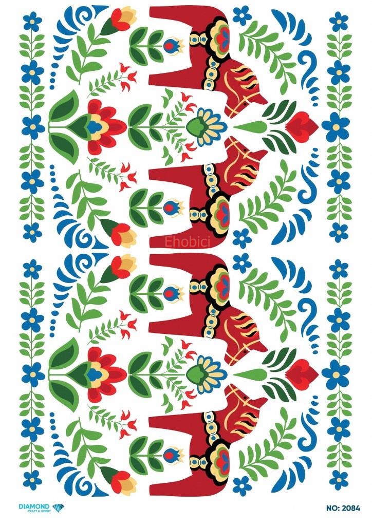 Diamond Pirinç Dekopaj Kağıdı - 2084