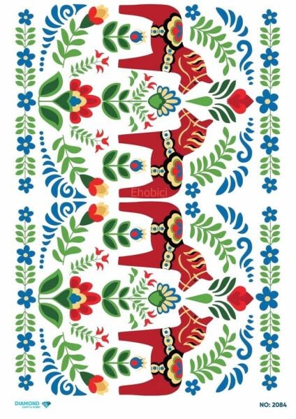 Diamond Pirinç Dekopaj Kağıdı - 2084