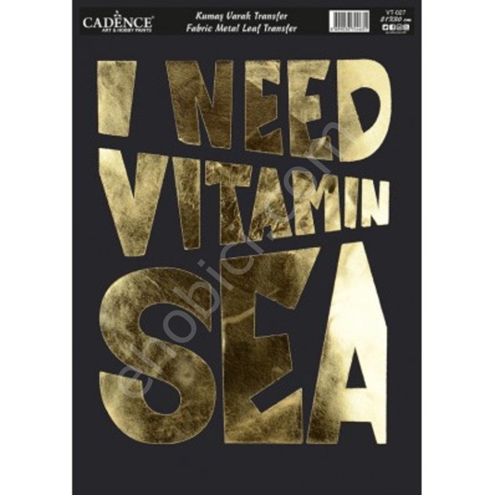 VT-27  Cadence Kumaş Varak Transfer 21x30cm