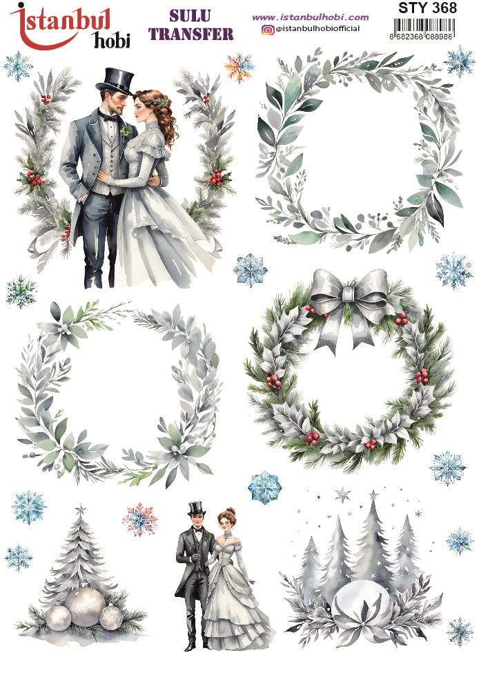 Yılbaşı Sulu Transfer 25x35cm STY368