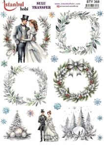 Yılbaşı Sulu Transfer 25x35cm STY368