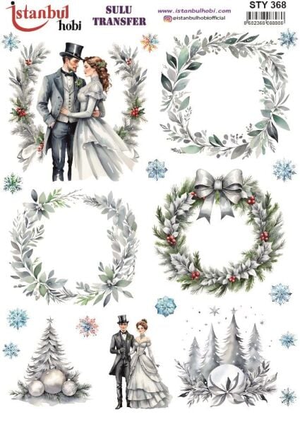 Yılbaşı Sulu Transfer 25x35cm STY368