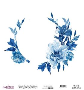 Sulu Boya Çiçek Pirinç Dekopaj Kağıdı - WFC-015