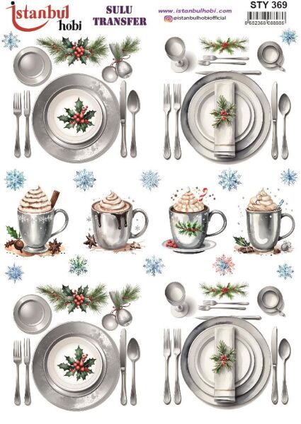 Yılbaşı Sulu Transfer 25x35cm STY369