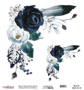 Sulu Boya Çiçek Pirinç Dekopaj Kağıdı - WFC-016