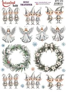 Yılbaşı Sulu Transfer 25x35cm STY370