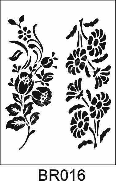 Border Desen Stencil Şablon (21x30) BR-016