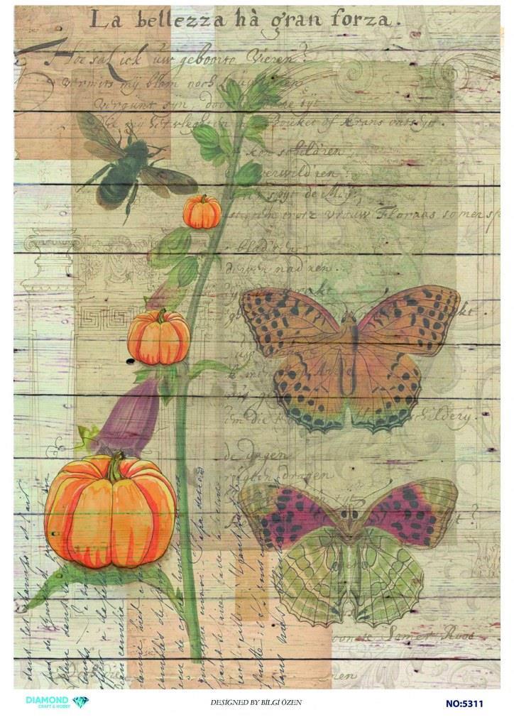 Diamond Pirinç Dekopaj Kağıdı - 5311