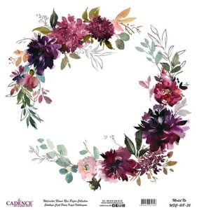 Sulu Boya Çiçek Pirinç Dekopaj Kağıdı - WFC-018