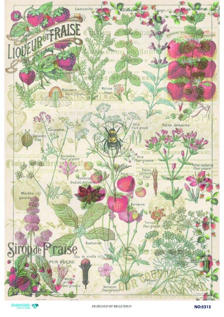 Diamond Pirinç Dekopaj Kağıdı - 5313