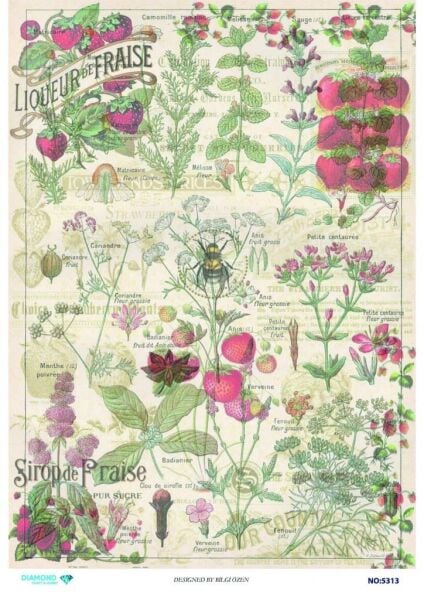 Diamond Pirinç Dekopaj Kağıdı - 5313