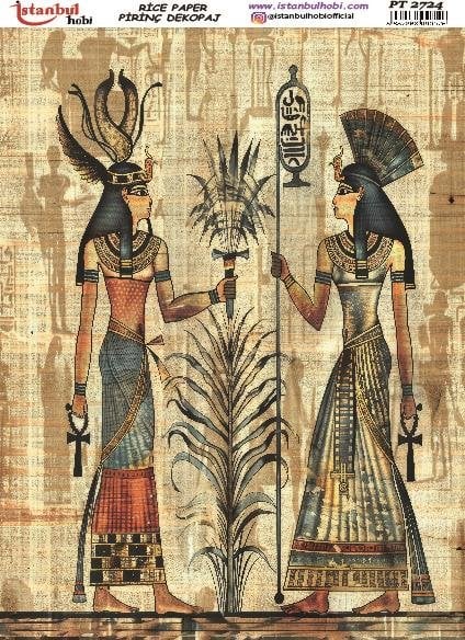 Pirinç Dekopaj Kağıdı 30x42cm PT-2724 Antik Mısır