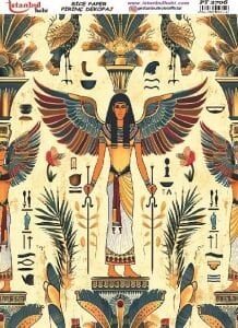 Pirinç Dekopaj Kağıdı 30x42cm PT-2706 Antik Mısır