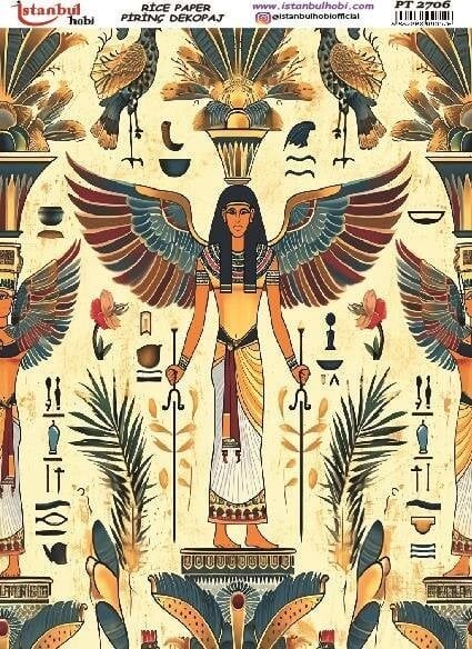 Pirinç Dekopaj Kağıdı 30x42cm PT-2706 Antik Mısır